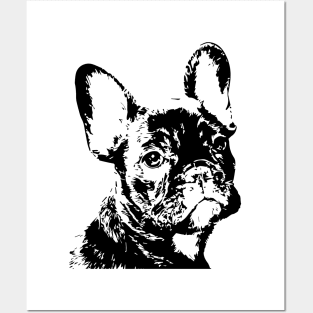 Cute French Bulldog Pen and Ink Art Posters and Art